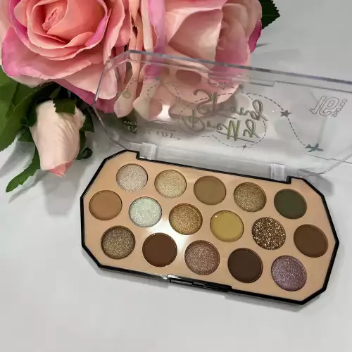 Paleta de sombras 16 colores tonos tierra pigmentada y duradera