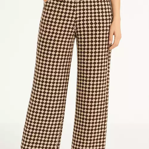 Pantalon Palazzo Bota Ancha Rombos Cafe