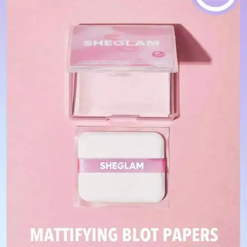 Papeles matificantes con espejo y puff absorbentes