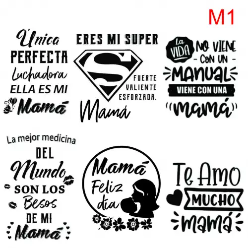 Paquete por 6 sticker mama