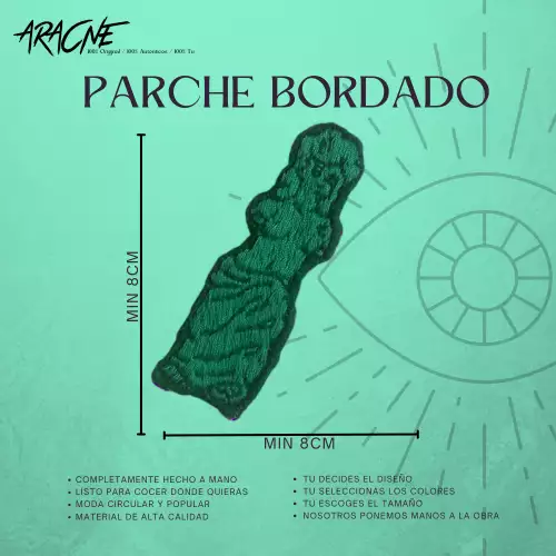 Parche bordado personalizado artesanal para coser