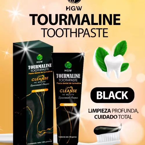 Pasta dental con turmalina negra limpieza profunda
