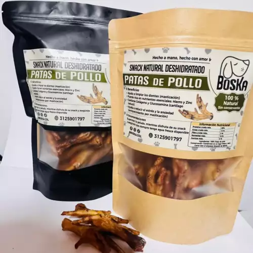 Patas de pollo deshidratadas 30 und para perros