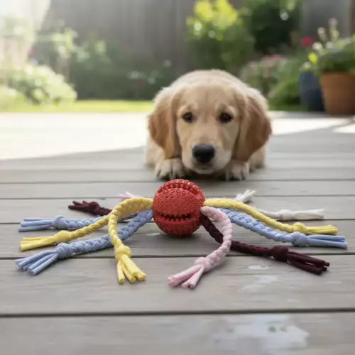 Pelota mordedor para perro 40 cm juguete interactivo