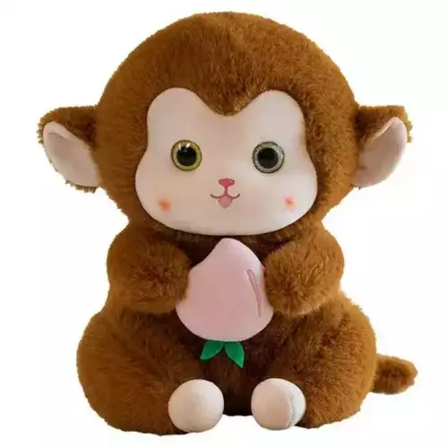 Peluche Mono Café Con Cobija 45 cm