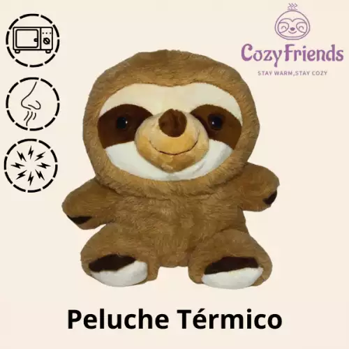 Peluche térmico oso perezoso con lavanda relajante