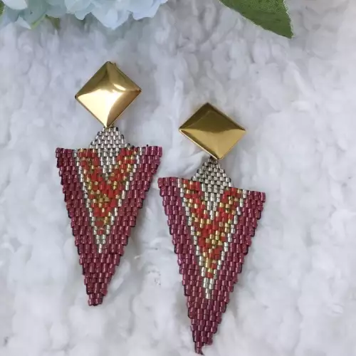 Pendientes Miyukis Vino