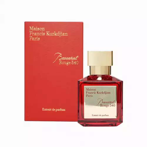 Perfume Baccarat Rouge amaderado con ámbar gris