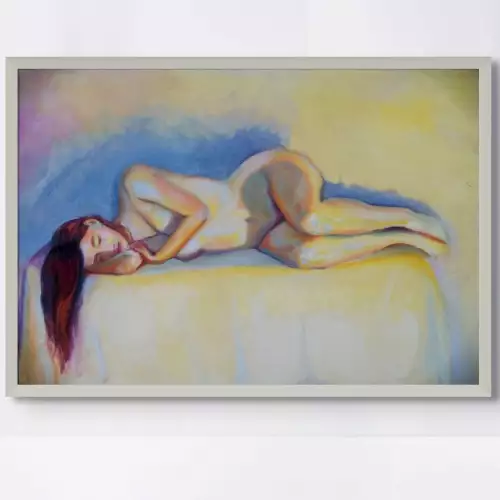 Pintura "Mujer durmiendo"