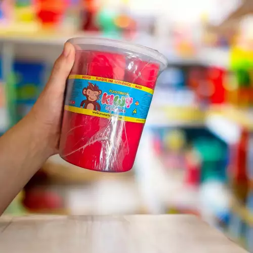 Plastilina ecológica 1 kg rojo estimula motricidad
