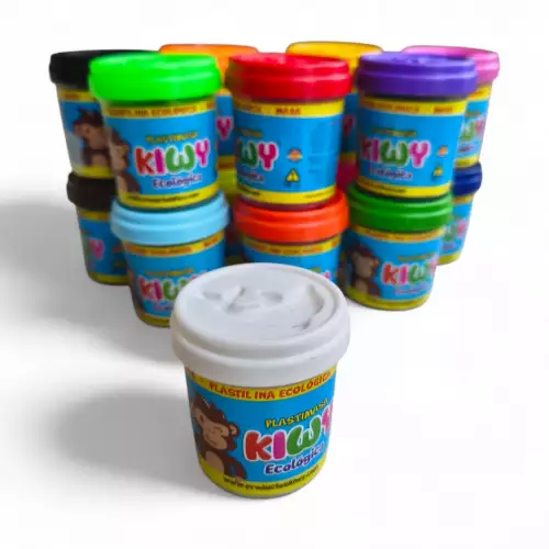 Plastilina ecológica 65 gr blanco no tóxica para niños