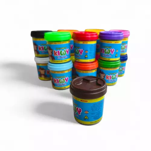 Plastilina ecológica 65 gr café no tóxica para niños