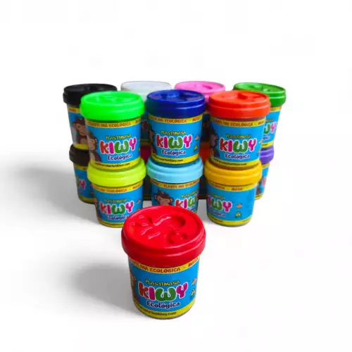 Plastilina ecológica 65 gr rojo no tóxica para niños