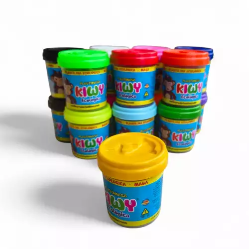 Plastilina ecológica 65gr amarillo no tóxica para niños