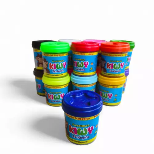 Plastilina ecológica 65gr azul no tóxica para niños