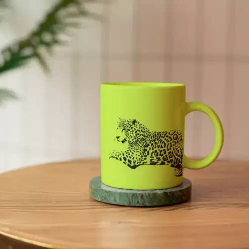 Pocillo , estampado de leopardo