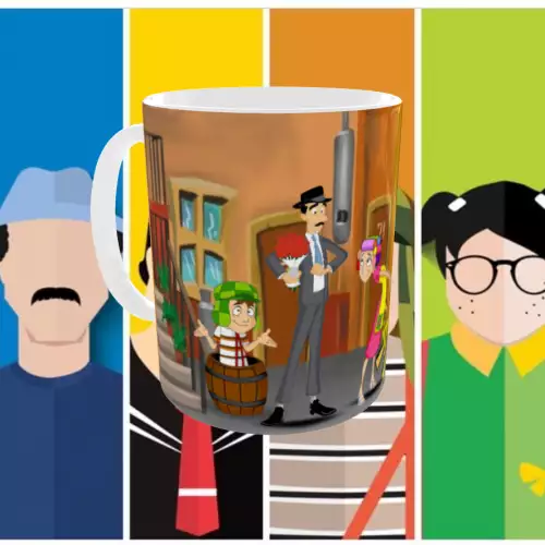 POCILLO MUGS MAS LLAVERO CHAVO DEL OCHO