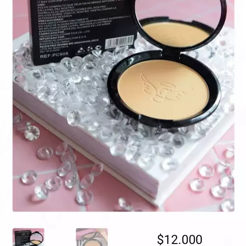 Polvo compacto tono 1 efecto matte con espejo