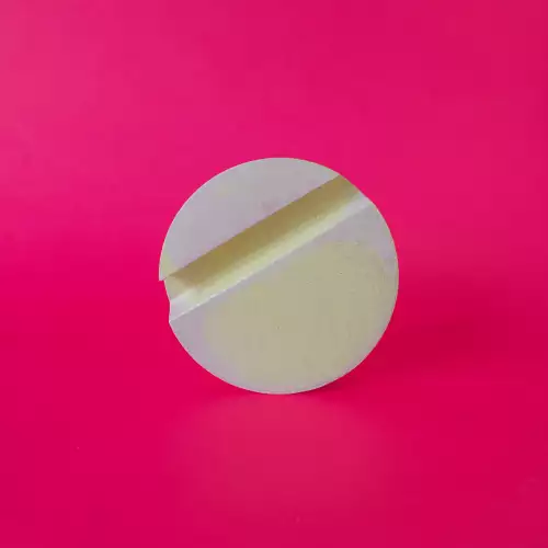 Portacelular cemento amarillo rosa hecho a mano