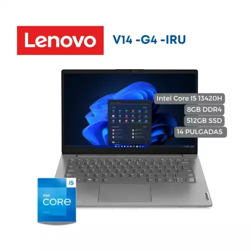 Portátil Lenovo V14 G4 IRU Intel Core I5 13420H, 8GB DDR4, 512GB SSD, 14" FHD