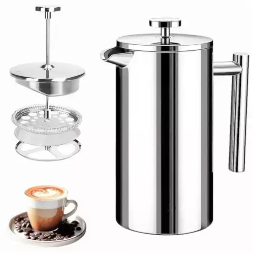 Prensa Cafetera Acero Inoxidable 800ML