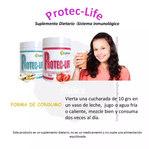 Protec-Life Protege El Sistema Inmunológico Sabor a Vainilla