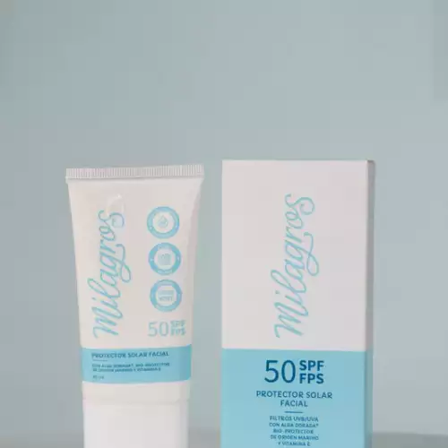 Protector solar facial SPF 50 sin color mate