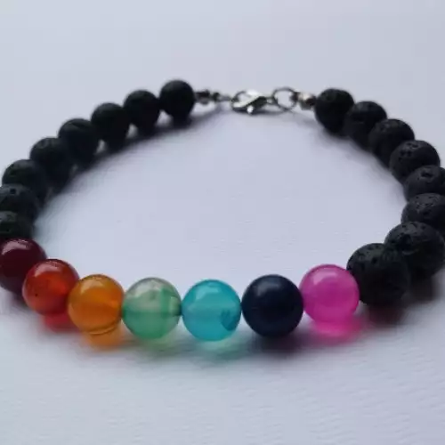 Pulsera 7 chakras para hombre piedra natural