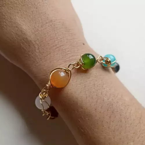 Pulsera chakras 7 piedras naturales fuerza energética