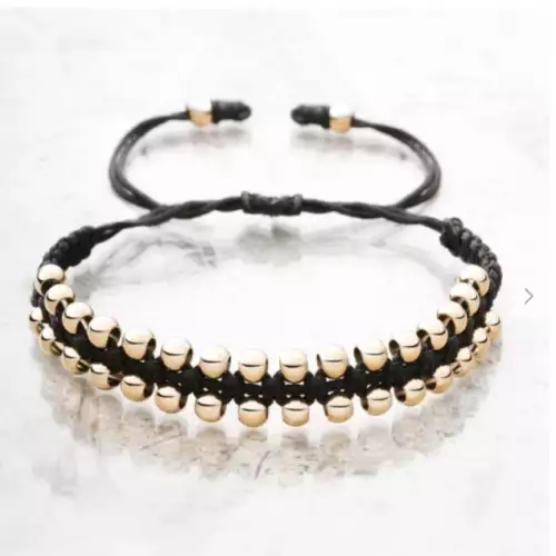 Pulsera entrelazada 4mm oro laminado garantía