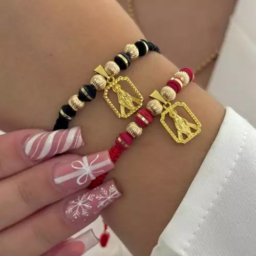 Pulsera milagrosa balín francés oro 18K 6mm