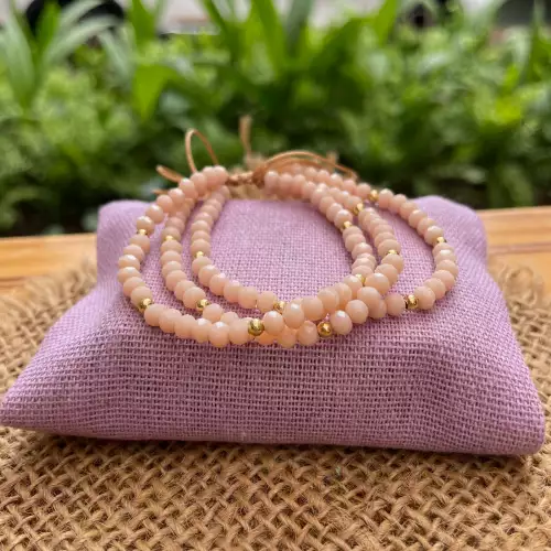 PULSERA TRIPLE DE MURANO NUDE