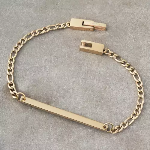 Pulso carter con placa personalizable oro laminado