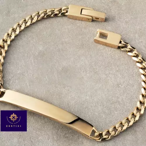 Pulso cubano con placa personalizable tejido clásico