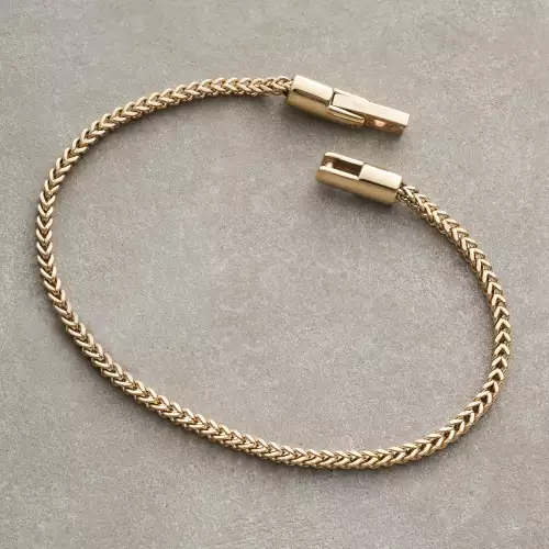 Pulso franco oro laminado tejido clásico