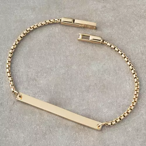 Pulso veneciano placa personalizable oro laminado