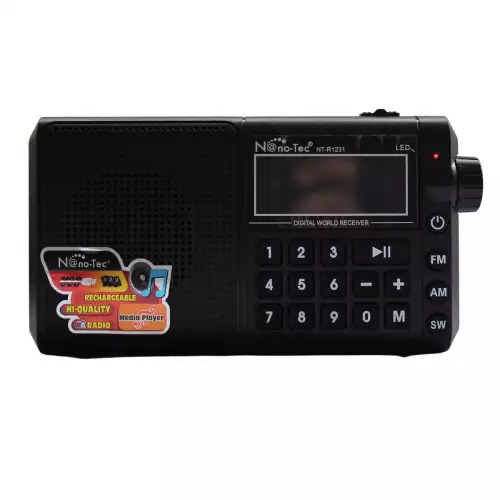 Radio Parlante Recargable Con AM FM SW Y Panel Solar