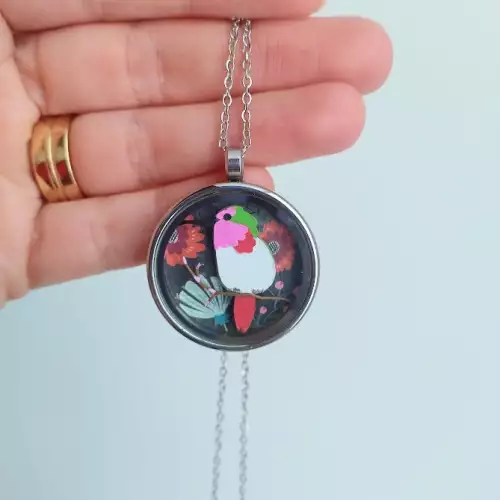 Relicario colibri - colección encanto alado