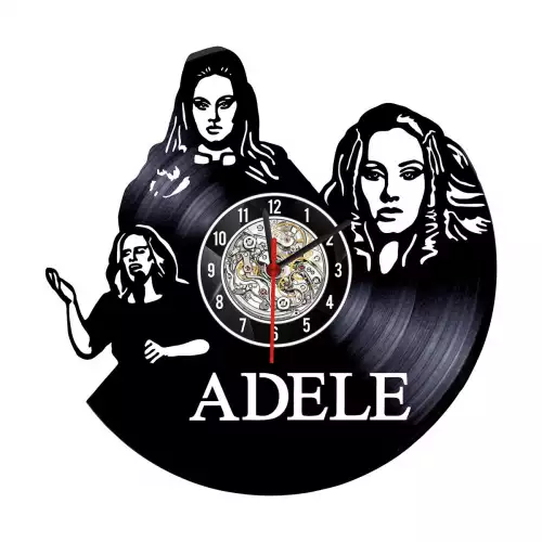 Reloj de vinilo LP Adele 30 cm con manecillas negras