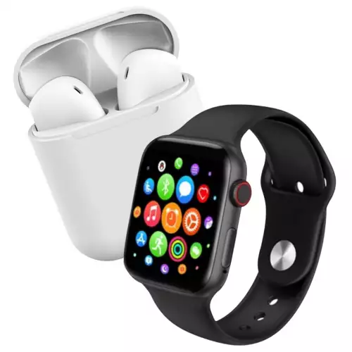 Reloj Inteligente Con 2 Pulsos+Audifonos Bluetooth I12