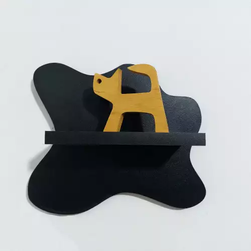 Repisa decorativa negra 25x25 cm funcional