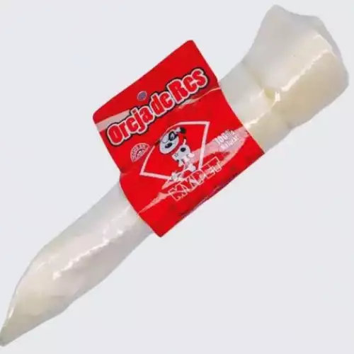 Rollo oreja de res natural para perro masticable