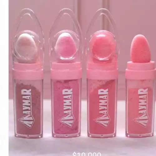 Rubor polvo de hadas tono 1 rosado con esponja