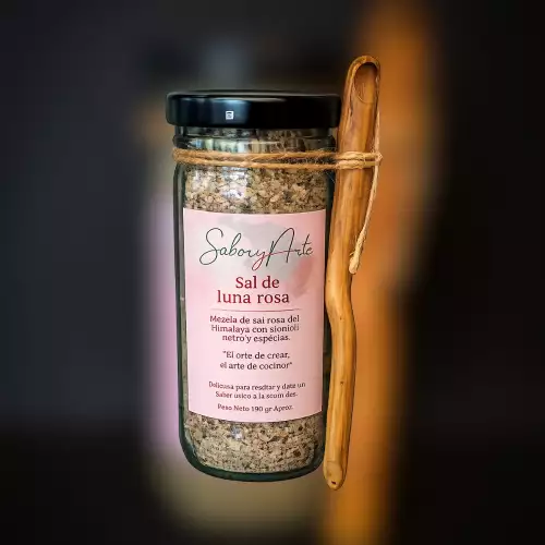 Sal de luna rosa himalaya con ajonjolí 100gr