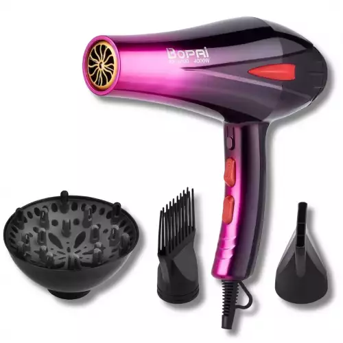 Secador De Pelo Profesional De Alta Potencia Con Boquilla Y Difusor