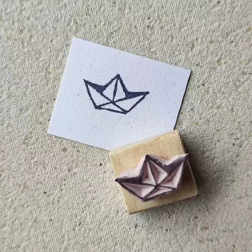 Sellos mini origami hecho a mano goma 2x2 cm