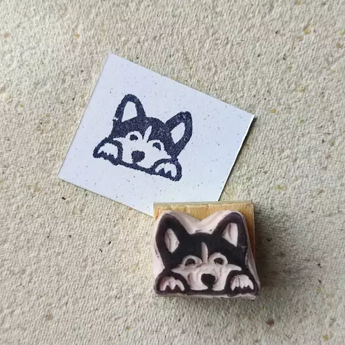 Sellos mini gatos y perros 2x2 cm hechos a mano