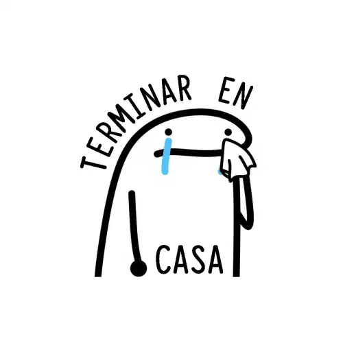 Sello profesor terminar en casa 3x3 cm goma