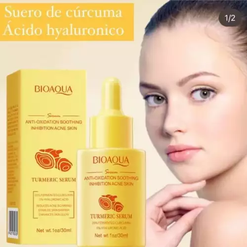 Sérum cúrcuma Bioaqua reduce manchas luminosidad