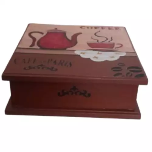 Servilletero decorativo con técnica de esténcil